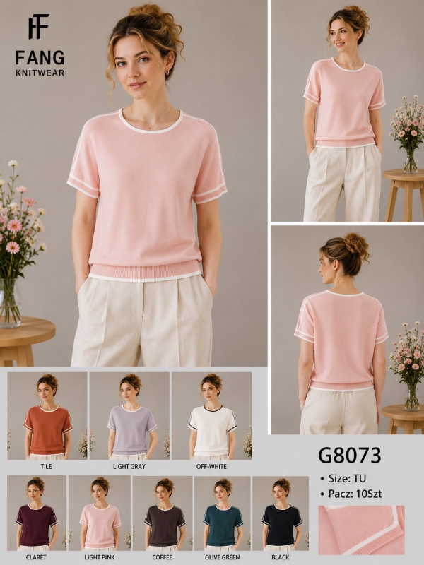 Bluzki damskie Roz Standard, Mix Kolor Paczka 10 szt